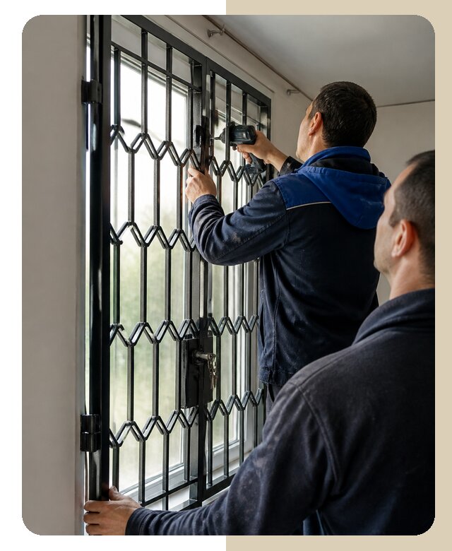 Установка распашных решеток в Карабулаке цена от 6714 р. | ДвериЛегко-Крб