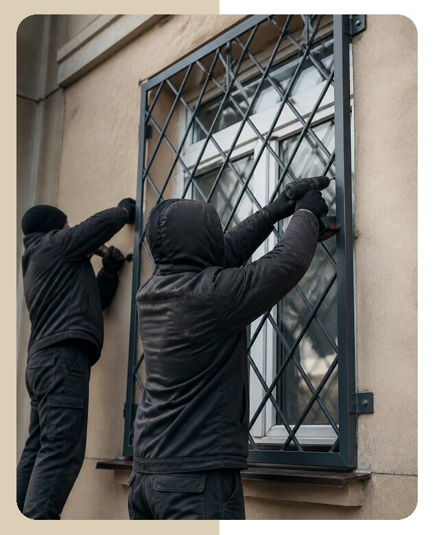 Установка антивандальных решеток на окна в Карабулаке